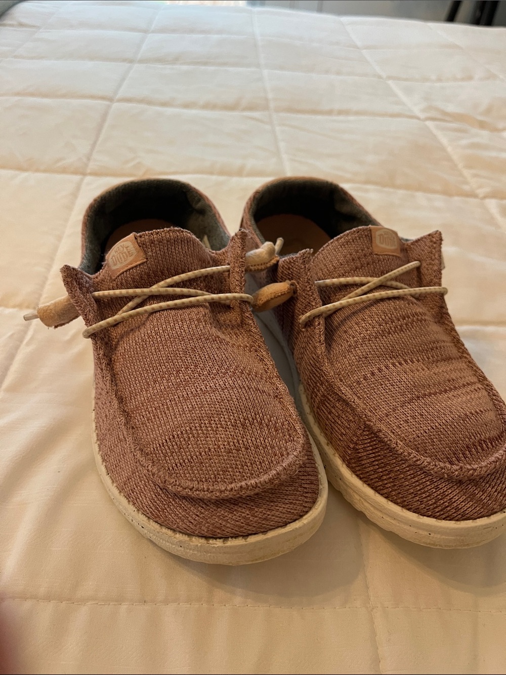 Hey Dude Rose Knit Slip-On Loafers with Cream Sole
